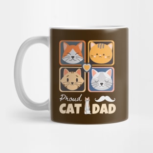 Proud Cat Dad Cat Valentine Mug